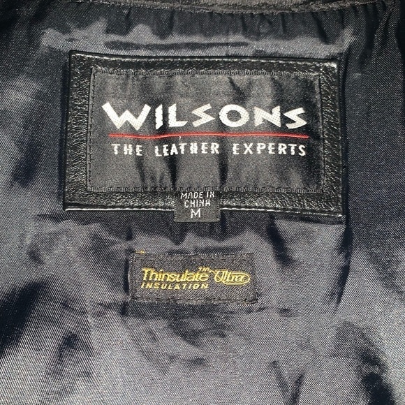 Vintage Wilsons Black Leather Blazer Jacket with belt Women’s M - Picture 7 of 12